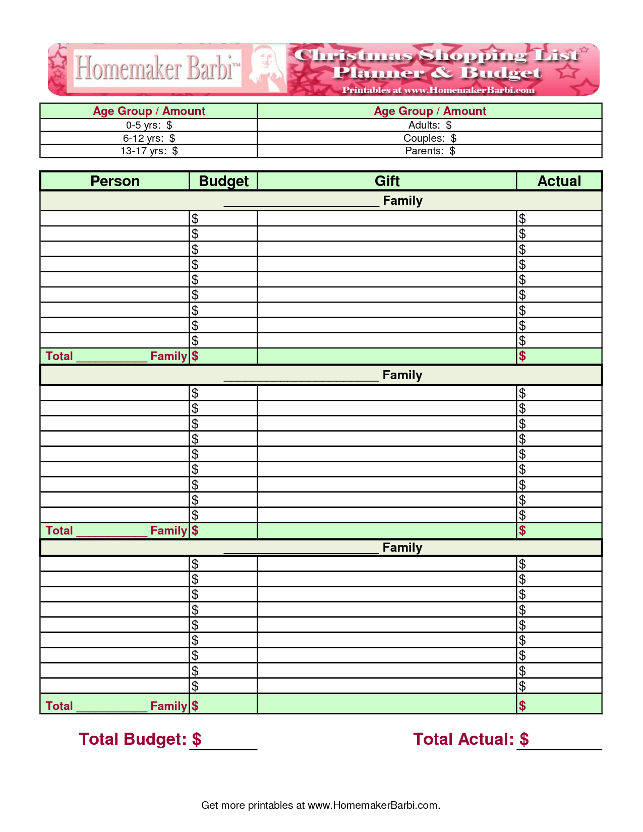 Awesome Personal Budget Planner Template