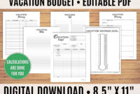 Awesome Vacation Budget Planner Template