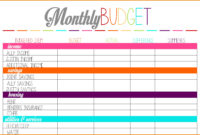 Fantastic Blank Budget Planner Template