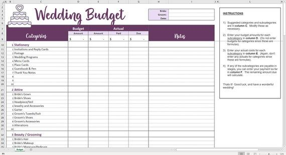 Fantastic Budget Planner Template Editable