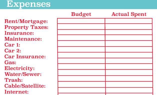 Fantastic Budget Planner Template Printable