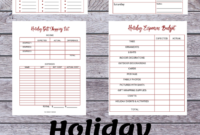 Fantastic Holiday Budget Planner Template