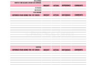Free Blank Budget Planner Template