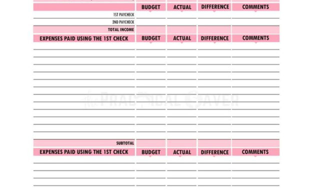 Free Blank Budget Planner Template