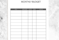Free Budget Planner Template Etsy