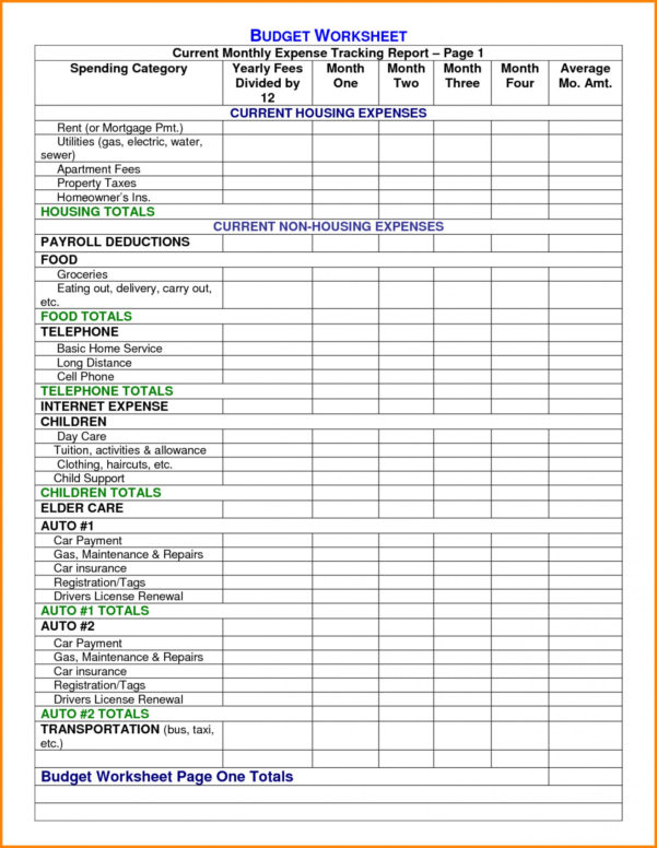 Free Budget Planning Template Free