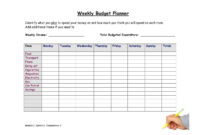 Free Budget Worksheet Template Word