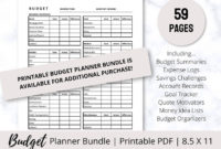 Fresh Budget Planner Template Canada