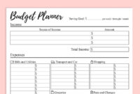Fresh Budget Planner Template Free Download