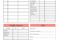 Fresh Budget Planner Template Printable