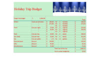 Fresh Vacation Budget Planner Template Download