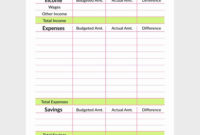 New Annual Budget Planner Template