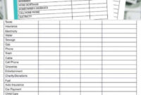 New Budget Planner Template Uk