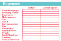 Professional Monthly Budget Spreadsheet Template Uk