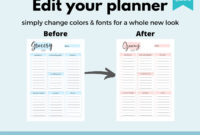 Simple Budget Planner Template Canva