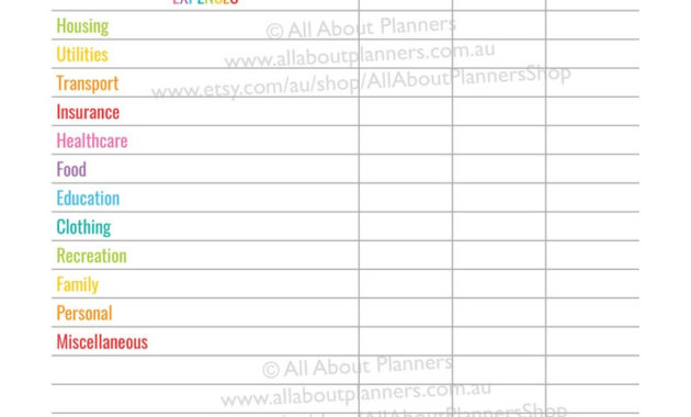 Simple Budget Planner Template For Mac