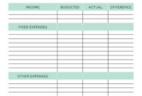 Simple Budget Planning Spreadsheet Templates