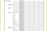 Simple Budget Spreadsheet Template Business