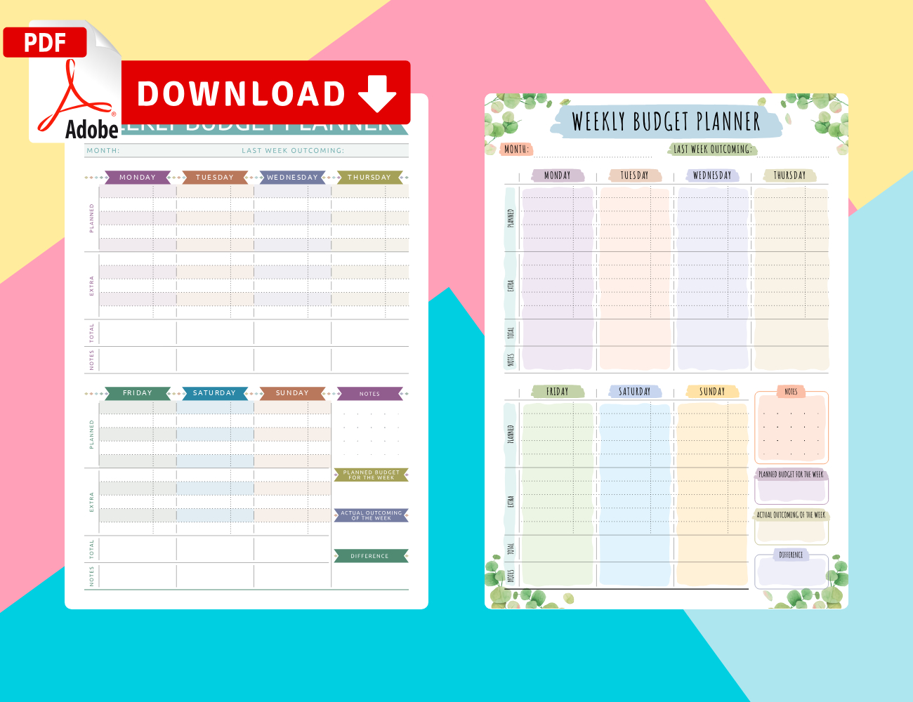 Simple Monthly Budget Planner Template Uk