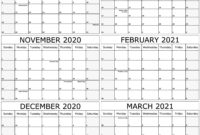 Stunning Budget Calendar Template 2021