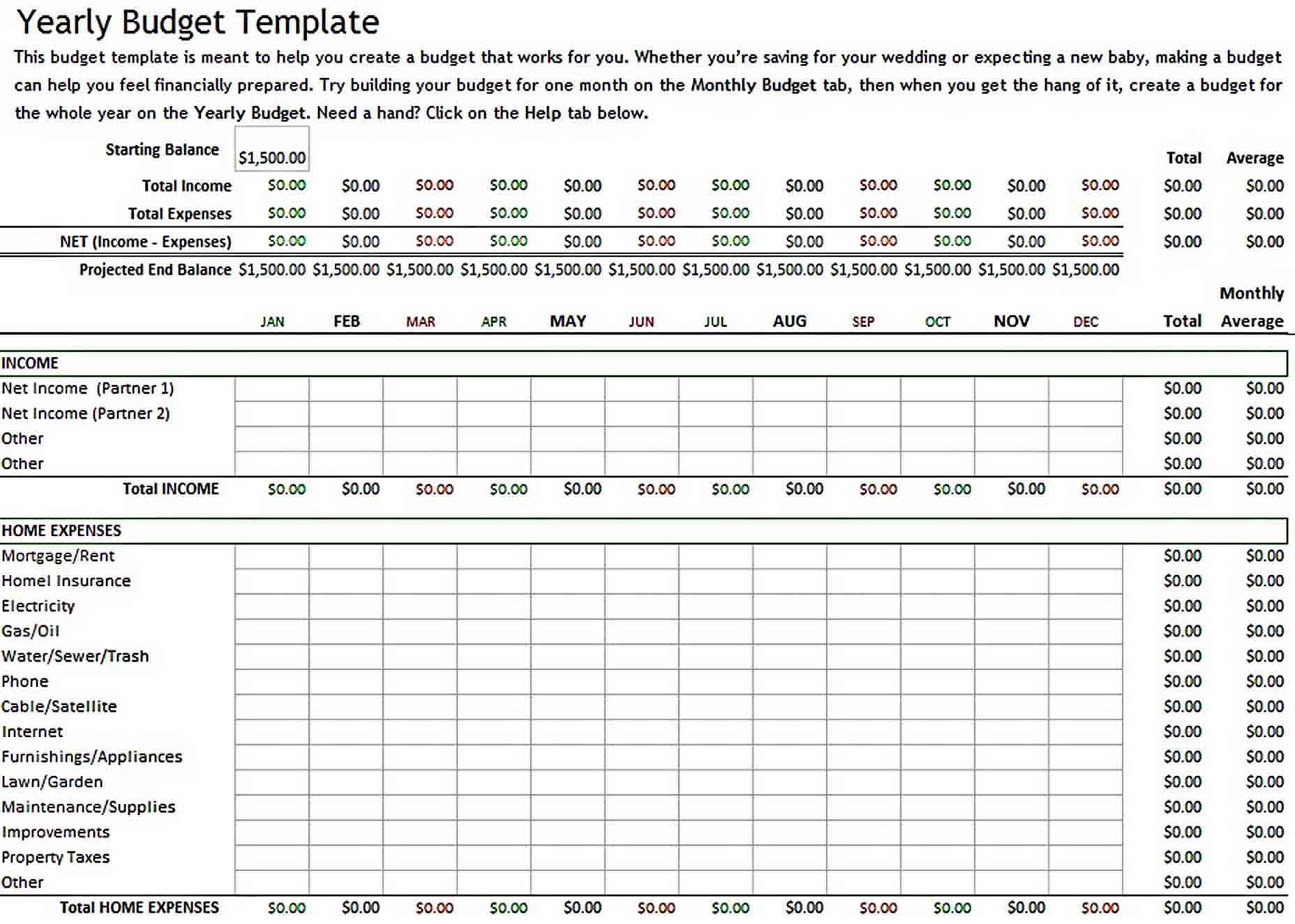 Top Budget Planning Template Free